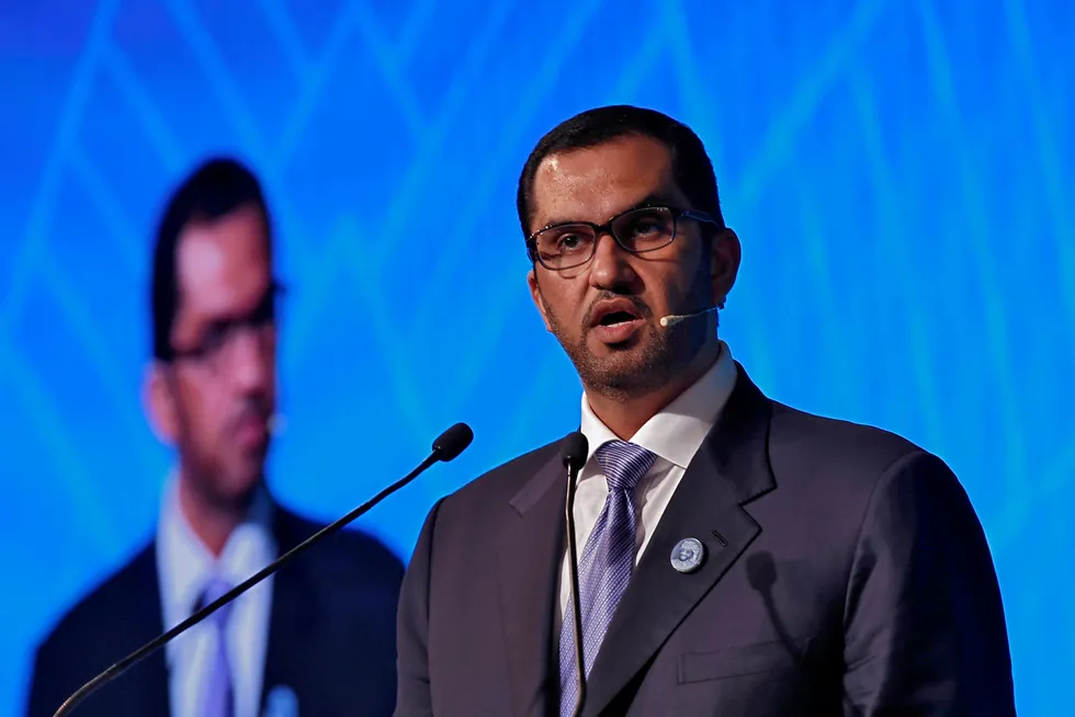 Lightning fast: Adnoc, led by chief executive Sultan Ahmed al Jaber, is looking to award a key contract soon offshore Abu Dhabi