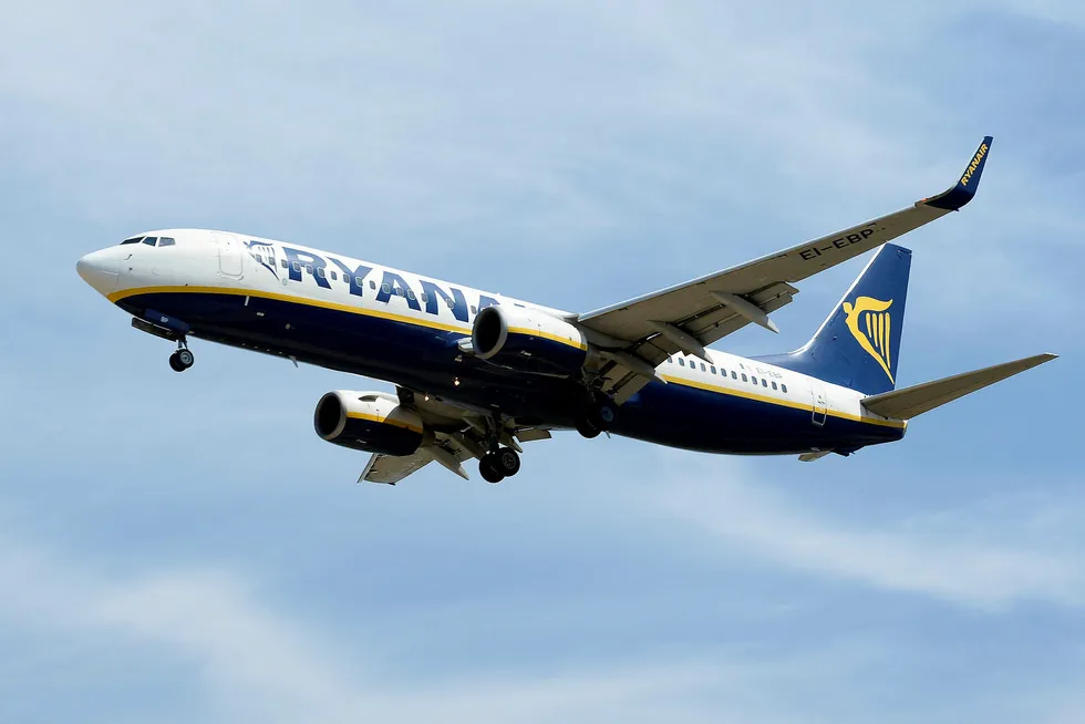 Ryanair må avlyse en rekke flyturer fremover, blant annet i Norge. Foto: JOSEP LAGO/AFP/NTB Scanpix
