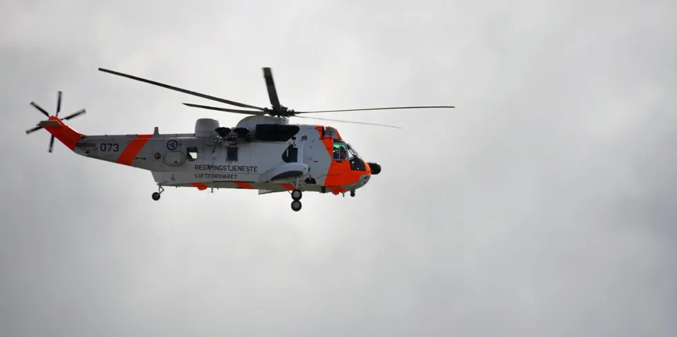 Sea King gjorde søk i store områder onsdag.