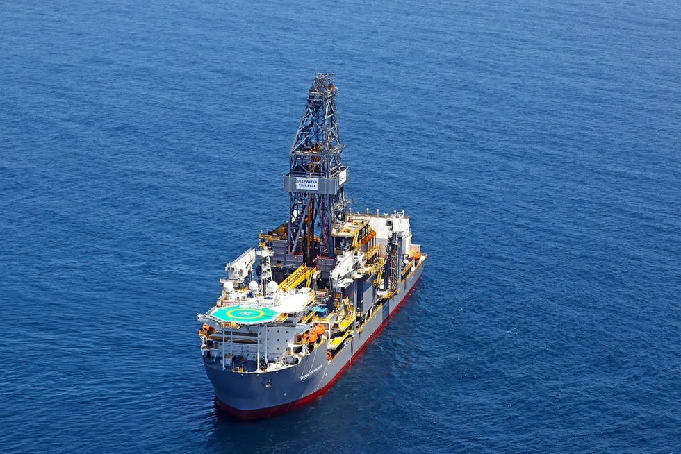 In transit: the Transocean drillship Deepwater Thalassa