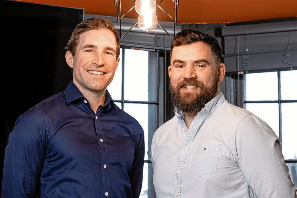 Krucial co-founder and CEO Allan Cannon (right) and co-founder and CTO Kevin Quillien are working with salmon farming giant Mowi