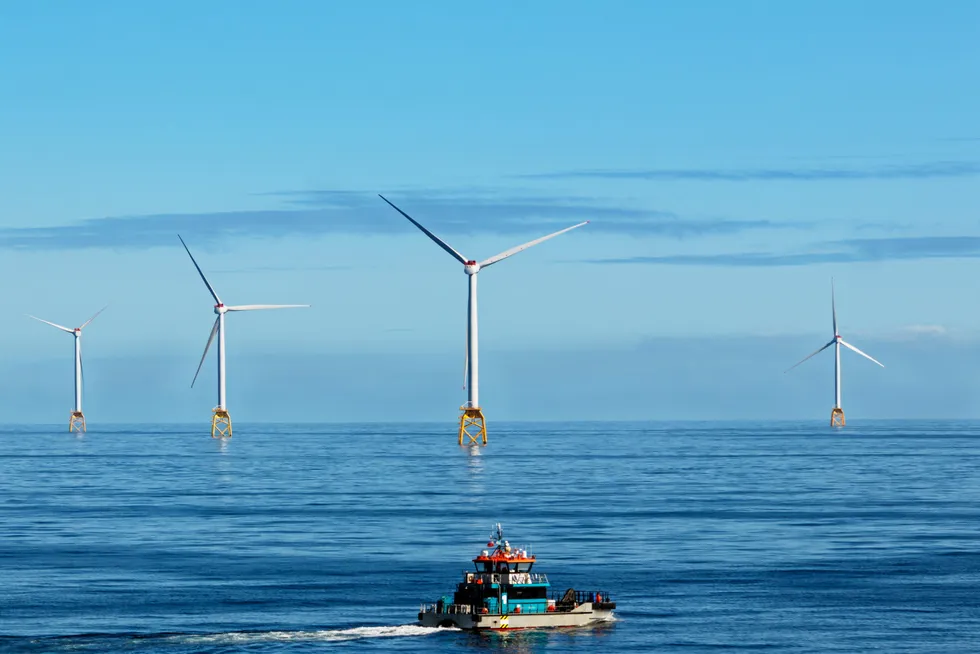 In progress: The Morven wind farm will be developed about 60 kilometres off the coast of Aberdeen, Scotland.