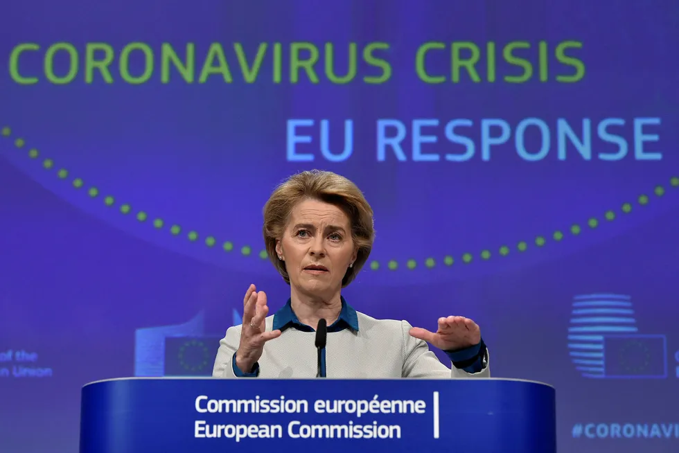Europakommisjonens president Ursula von der Leyen presenterer onsdag planen som skal få i gang hjulene etter pandemien