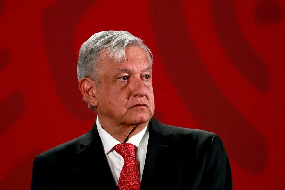 Cool approach: Mexico's President Andres Manuel Lopez Obrador has never warmed to the idea of foreign oil companies in the Pemex patch