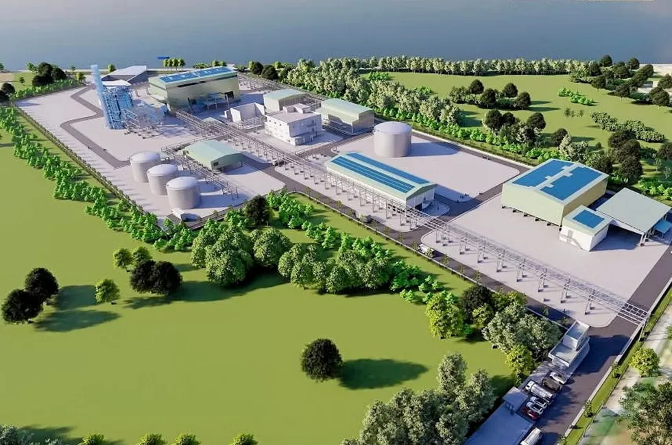 An artist's impression of the 600MW Keppel Sakra Cogen Plant in Singapore.