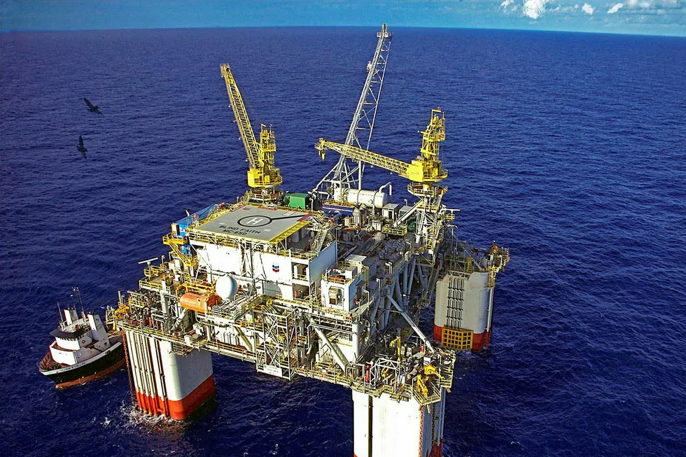 Neighbour: the highest bid in the latest lease sale was from Total, which offered $7 million for MC 697, immediately east of the Chevron-operated Blind Faith platform (pictured)
