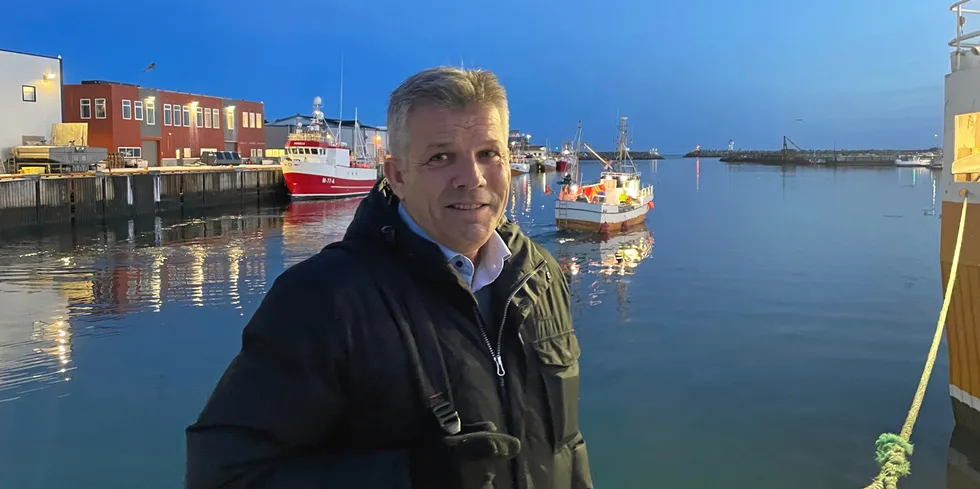 Fiskeri- og havminister Bjørnar Skjæran - her i Berlevåg 13. desember i år.