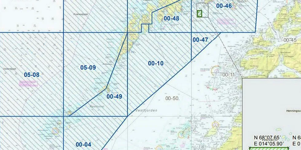 FANGSTRUTER: Ved fiske med snurrevad kan det maksimalt brukes fem kveiler tau i fangstrutene 00-10, 00-46, 00-47 og 00-48, opplyser direktoratet.