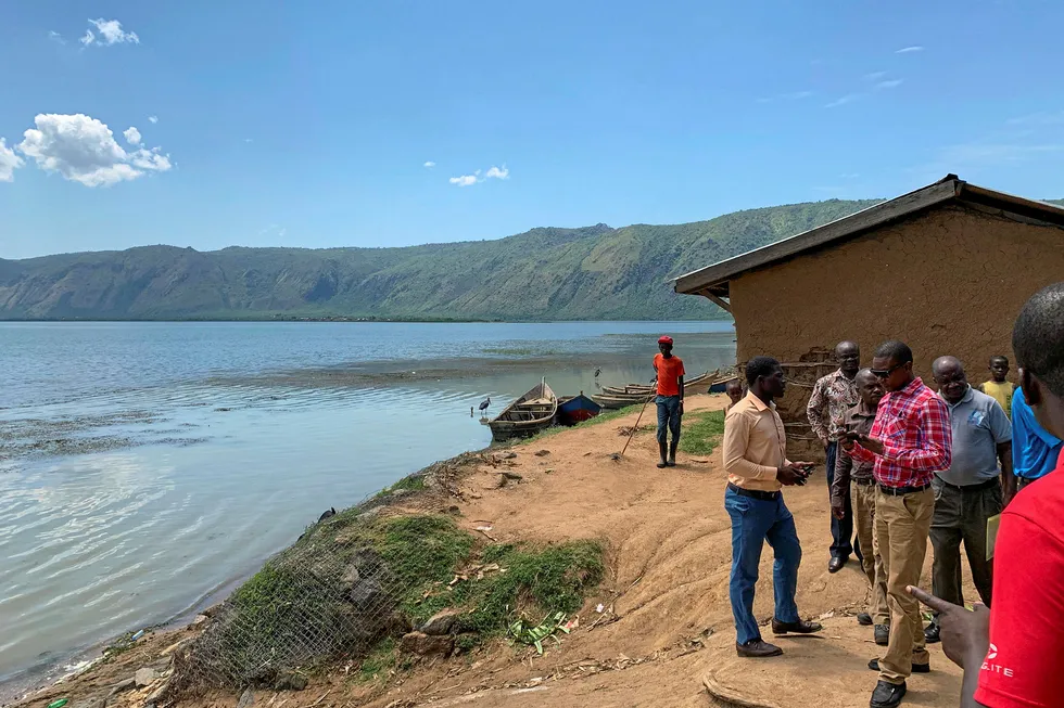 Action: Lake Albert is an environmentally sensitive area on the border of Uganda and DR Congo