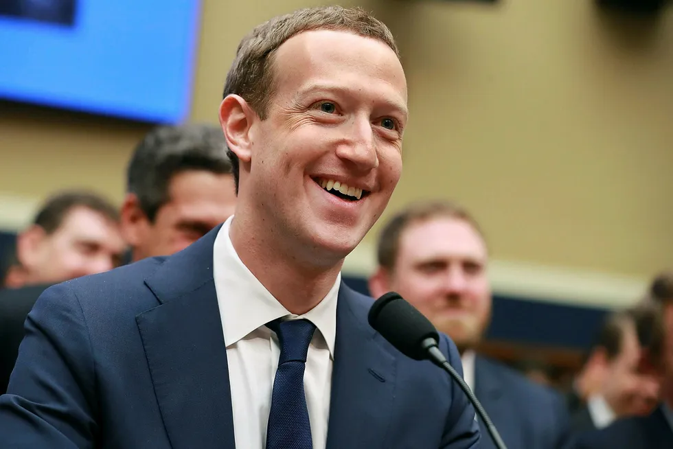Facebooks grunnlegger og toppsjef Mark Zuckerberg kan endelig smile etter å ha lagt frem gode resultater. Foto: Chip Somodevilla/Getty Images/AFP/NTB Scanpix