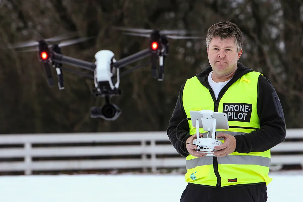 Anders Martinsen i UAS Norway er sikker på at dronebransjen vil bli viktigere og viktigere. Foto: Hans Torgersen