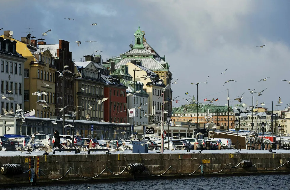 Storbanken Barclays har Sverige på topp over land som risikerer å gå på en smell i boligmarkedet. Her et oversiktsbilde fra Stockholm. Foto: Jonathan Nackstrand/AFP photo/NTB scanpix