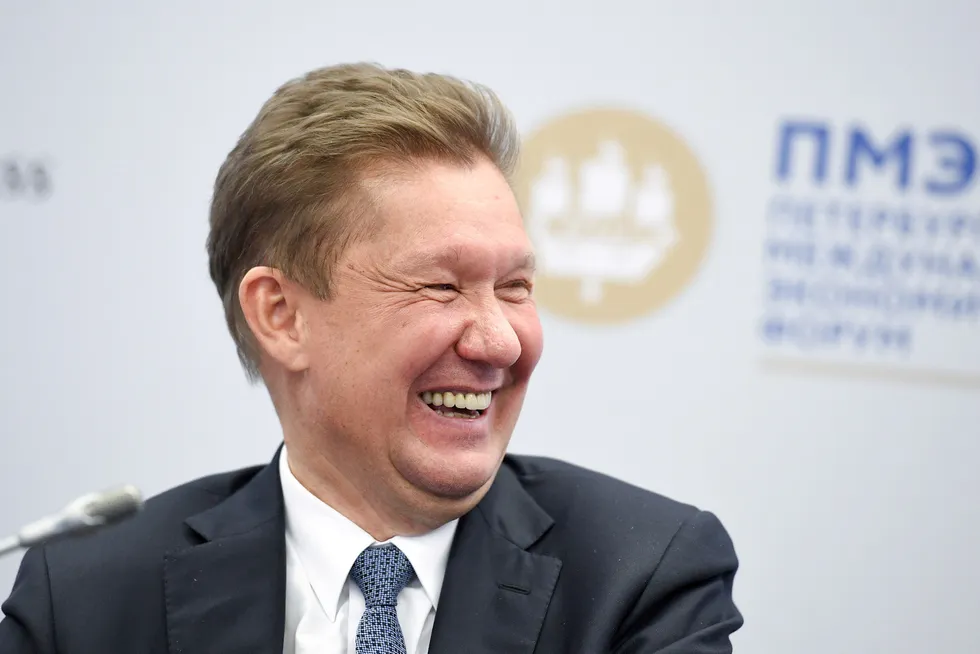 Optimist: Gazprom executive board chairman Alexei Miller