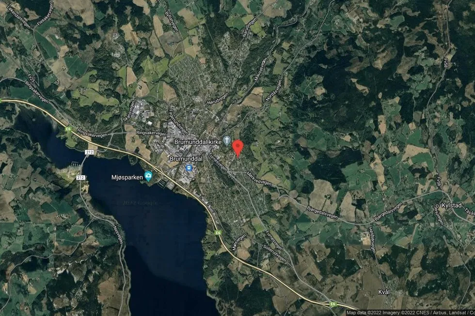 Området rundt Kirkevegen 100, Ringsaker, Innlandet