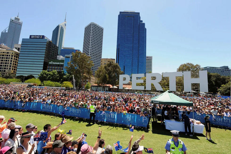 Perth celebration: Strike has secured a drilling rig for its planned well in Western Australia