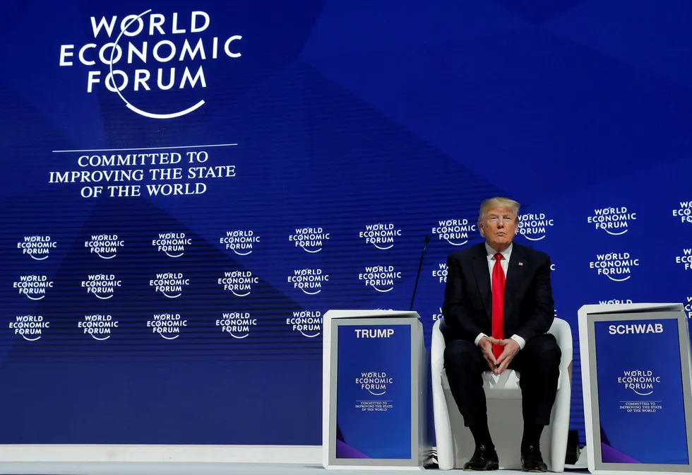 USAs president Donald Trump i Davos. Foto: Carlos Barria/Reuters