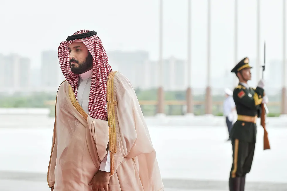 Avbildet er Saudi-Arabias visekronprins og forsvarsminister Muhammad bin Salman under et statsbesøk til Kina i september. Foto: REUTERS/Etienne Oliveau/NTB Scanpix