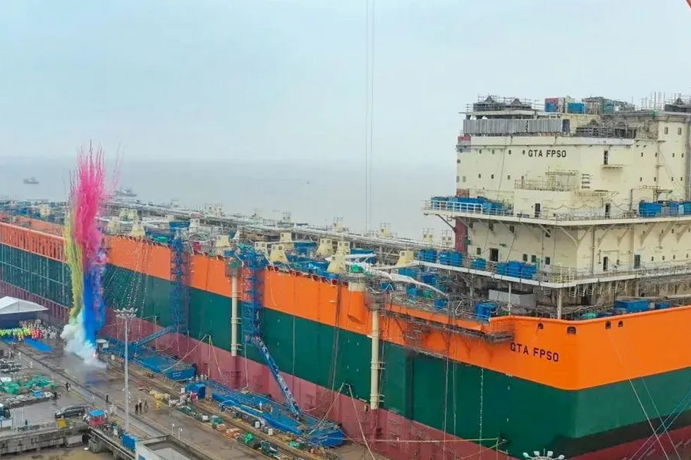 Launched: Cosco celebrates launching of GTA FPSO at its Qidong facility in China