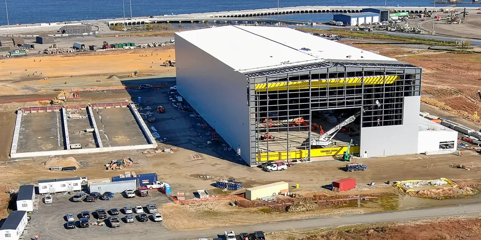 New Jersey investment tax credit. EEW's monopile manufacturing facility under construction in Paulsboro, NJ.