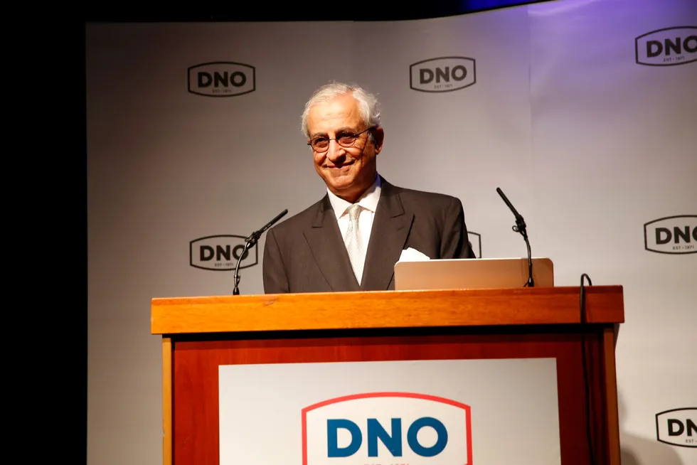 All smiles: DNO executive chairman Bijan Mossavar-Rahmani.