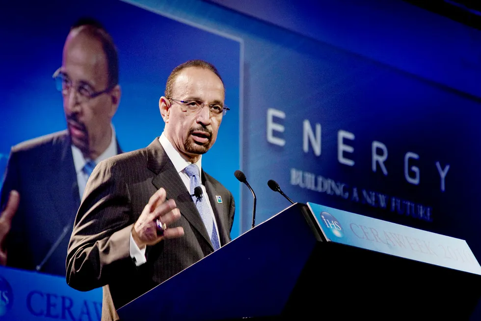 Saudi-Arabias energiminister Khalid al-Falih. Foto: Richard Carson/Reuters/NTB scanpix