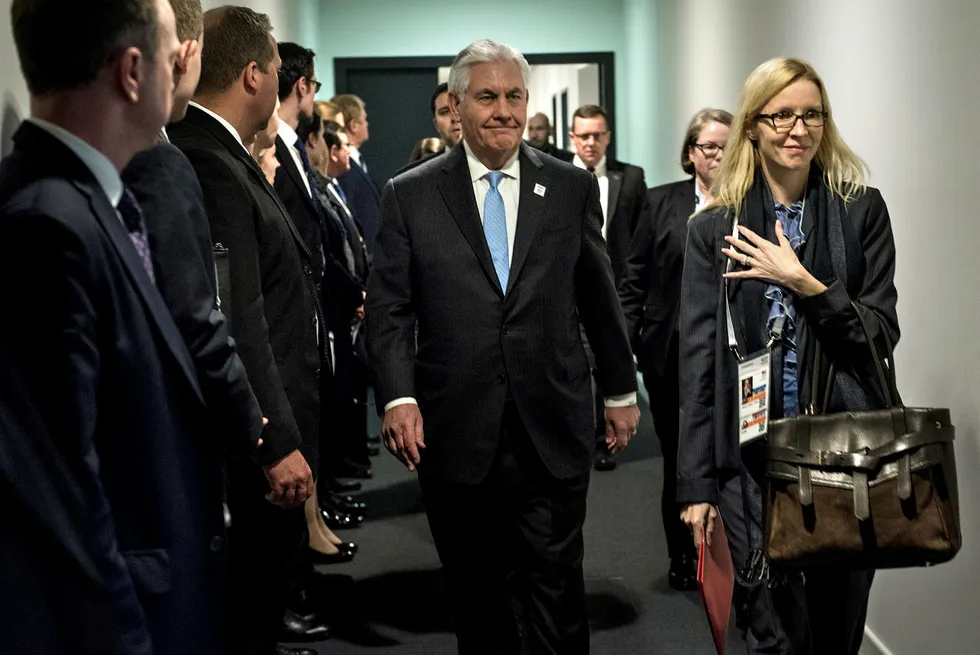 USAs utenriksminister Rex Tillerson er på G20-møtet i Bonn i Tyskland. Foto: AP / NTB scanpix