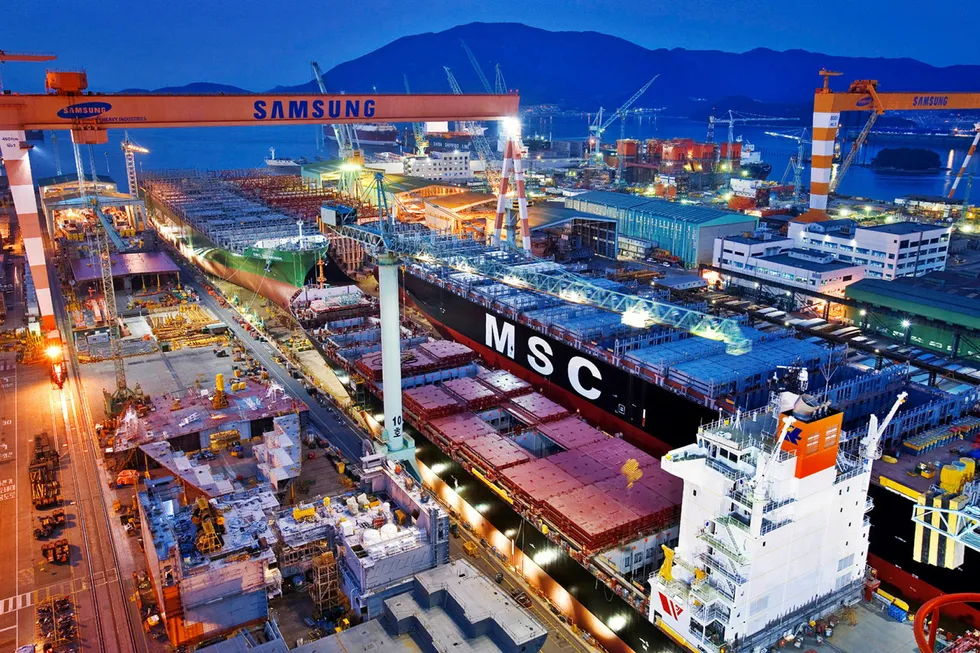 Flagship facility: Samsung Heavy Industries’ yard on Geoje Island, South Korea.