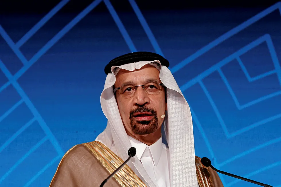 Caution: Saudi Energy Minister Khalid al-Falih