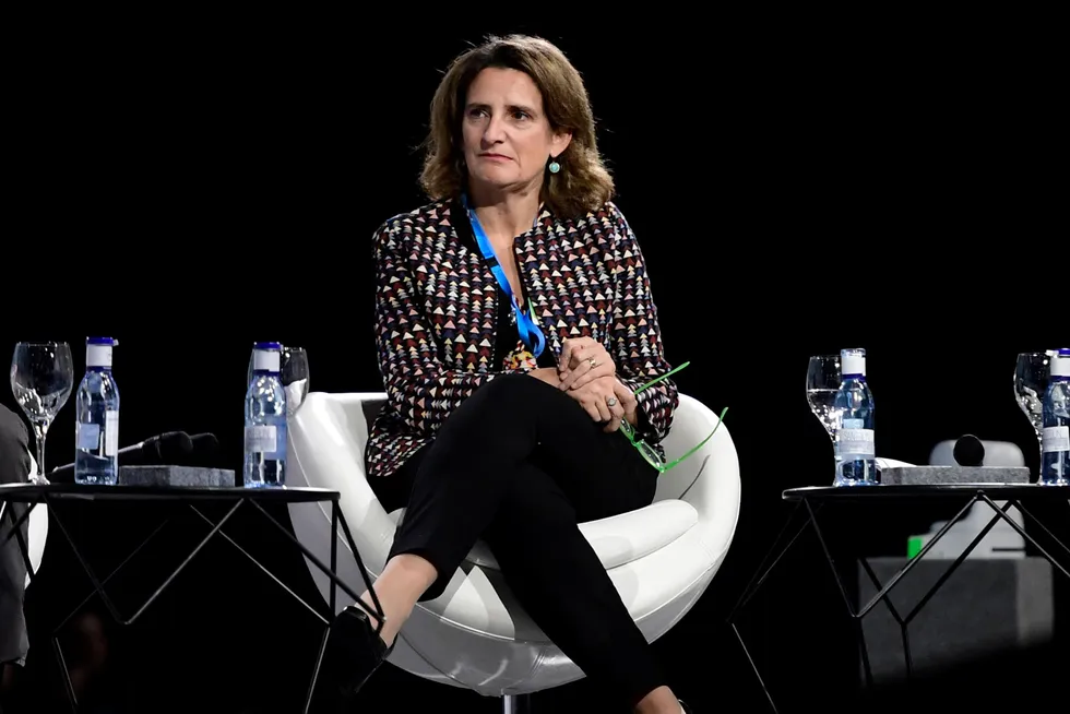 Climate law: Spain’s vice-president and minister for ecological transition, Teresa Ribera, hailed the approval last week of Spain's climate change and energy transition law. In this file photo, she was Spanish minister of energy and climate change, attending an event during the UN Climate Change Conference COP25 in 2019.