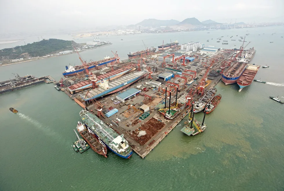 Supply constraints: China Merchants Heavy Industries' shipyard in Mazhou Island, Shenzhen