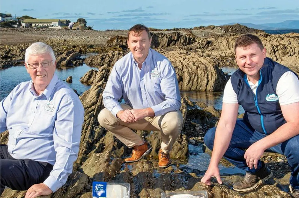 Cork-based Keohane Seafoods was founded by Michael Keohane and his two sons, Colman (center) and Brian, in 2010.