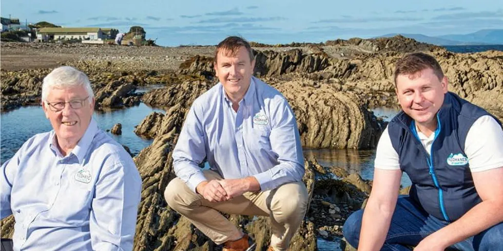 Cork-based Keohane Seafoods was founded by Michael Keohane and his two sons, Colman (center) and Brian, in 2010.