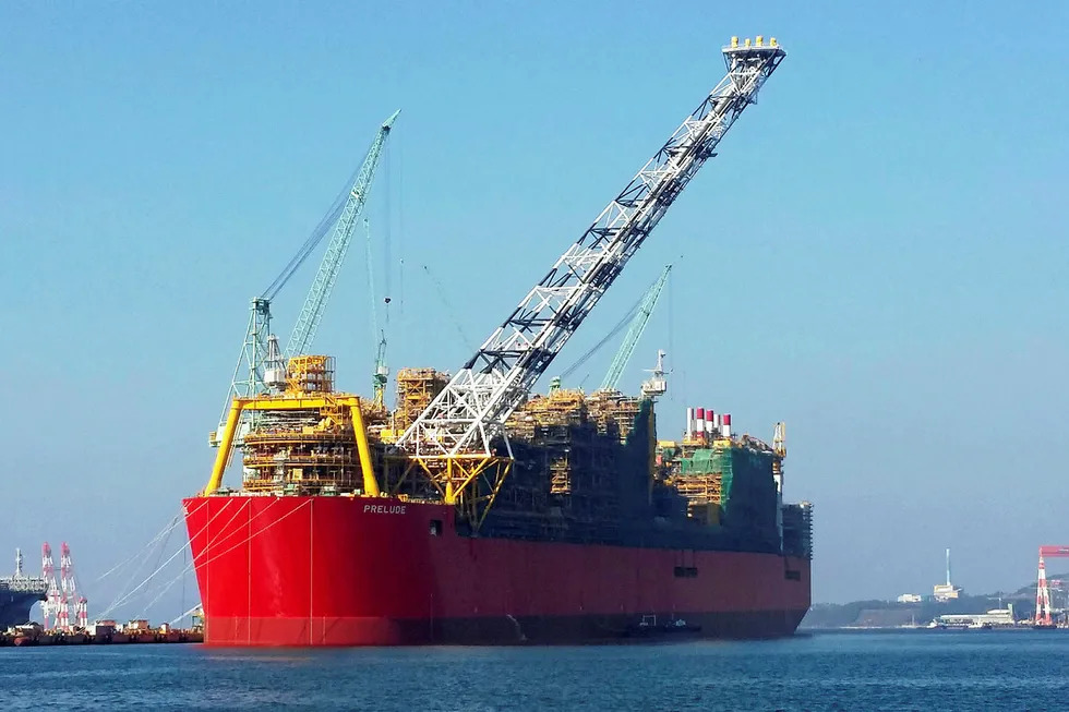 Preparing to produce LNG: Shell's Prelude FLNG vessel was built by Samsung Heavy Industries