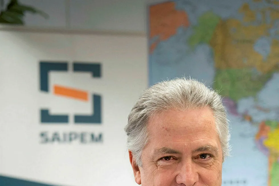 Saipem chief executive Stefano Cao. Received November 2016. Photo: SAIPEM . .