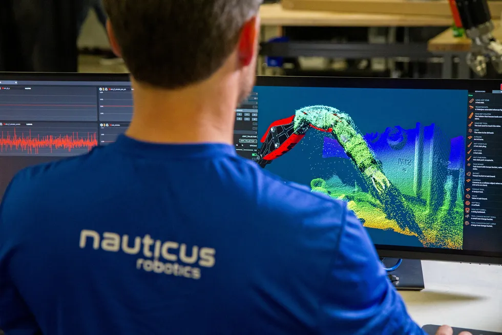Well armed: a Nauticus Robotics technician monitors a robotic arm