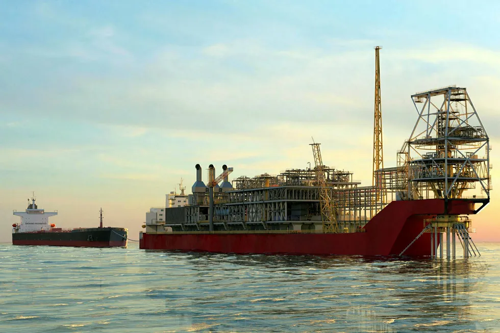 On the drawing board: an artist's impression of the Sangomar FPSO