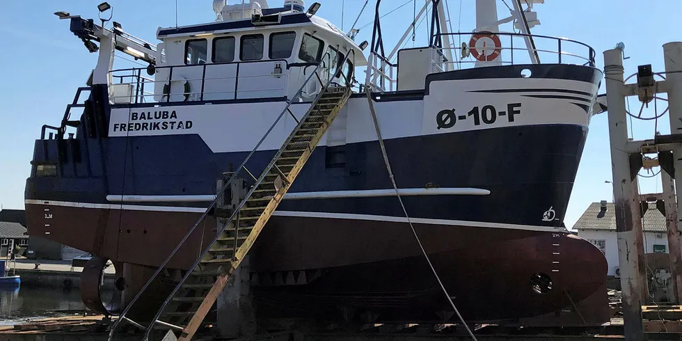 FOR VINGLETE: Kvotesvingningene er for store, mener Hans Olav Helgesen. Han har reketråleren «Baluba»som for tiden er på verksted.