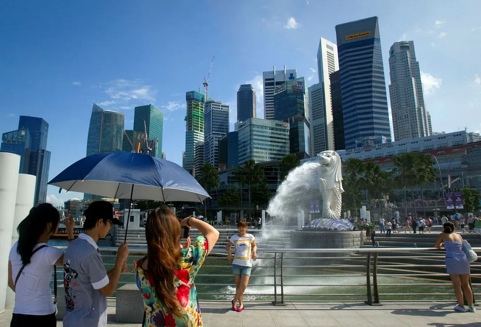 Det er ikke registrert et lengre sammenhengende fall i boligprisene i Singapore siden månedsstatistikker først ble utarbeidet i 1975. Foto: Vivek Prakash/Reuters/NTB Scanpix