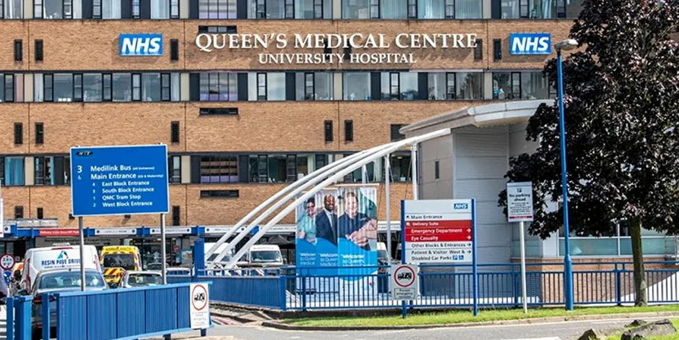 The Queen’s Medical Centre in the city of Nottingham.