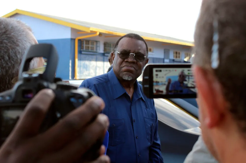 Centre of attention: Namibian President Hage Geingob will welcome confirmation that the Kavango basin has a proven petroleum system