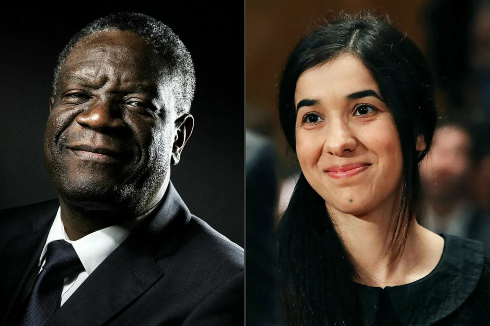 Den kongolesiske legen Denis Mukwege og menneskerettsforkjemperen og den tidligere IS-fangen Nadia Murad er tildelt Nobels fredspris for 2018. De to vant prisen for sin kamp mot seksualisert vold brukt som våpen i krig og konflikter flere steder i verden.