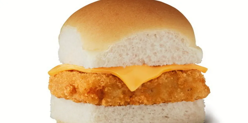White Castle's year-round seafood menu items include Fish Nibblers and Panko Fish Sliders, both made from Alaska pollock.