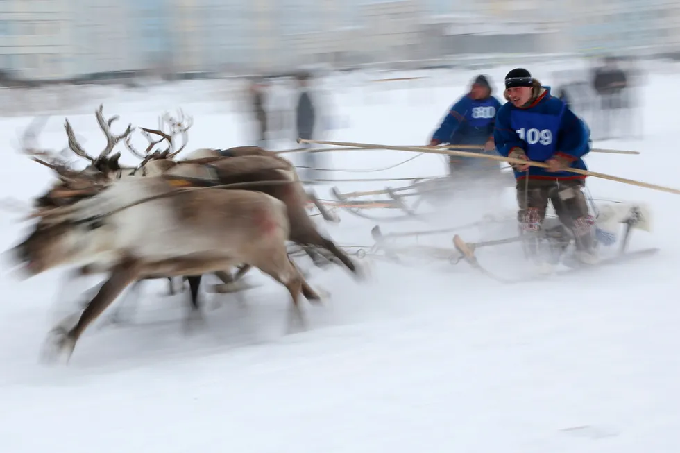 Race to unknown: local residents compete in a race at the Reindeer Herder's Day in the West Siberian city of Nadym in Russia's Yamal-Nenets region