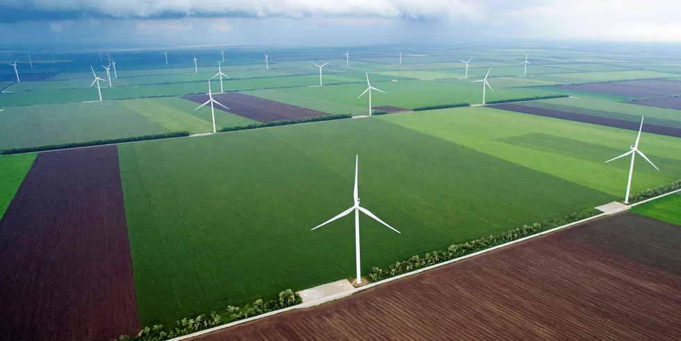 Wind farm with Vestas turbines in Ukraine