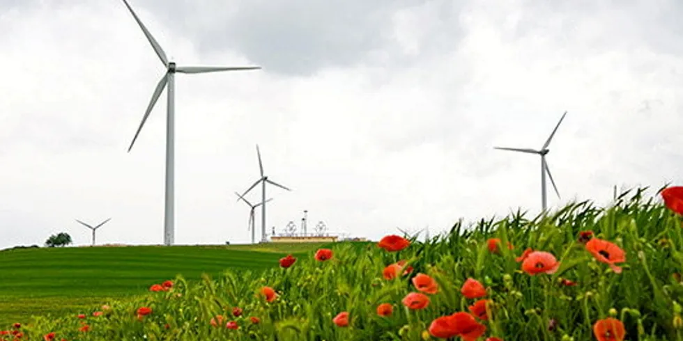 An ERG-owned wind farm in Europe