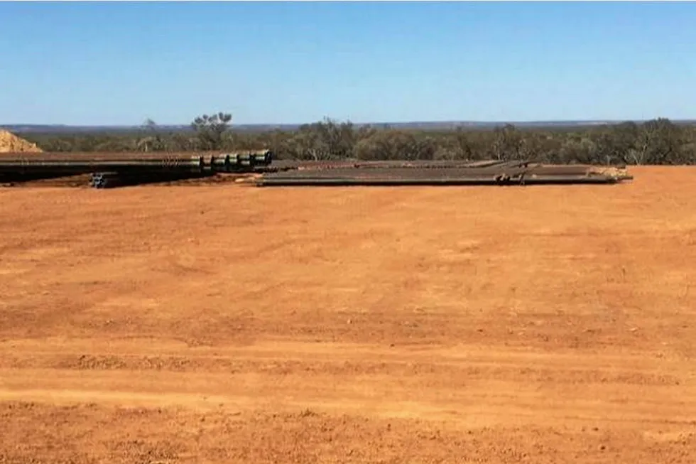 Australian outback: the Tamarama 2 well site prior to drilling