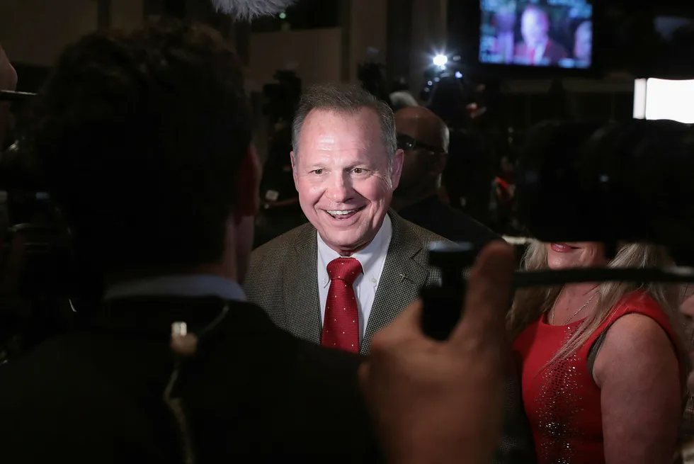 Roy Moore vant senatorvalget i Alabama i USA. Foto: Scott Olson/AFP