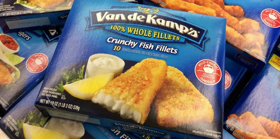 Conagra-owned Mrs. Paul's and Van de Kamp's, two of the largest retail brands of frozen, breaded whitefish fillets and fish sticks in the United States, source their pollock from Russia