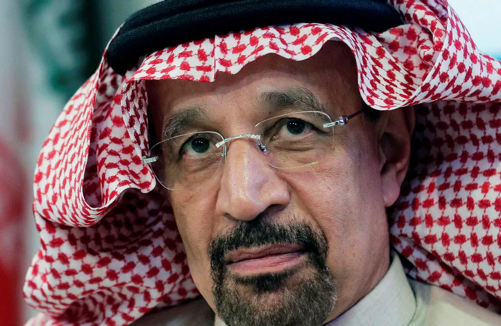 Saudi-Arabias energiminister Khalid al-Falih. Foto: Heinz-Peter Bader/Reuters/NTB Scanpix