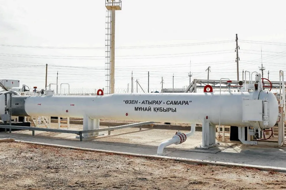 Clear to operate: Pipe pig chamber at the Ozen -Atyrau-Samara trunkline between Kazakhstan and Russia
